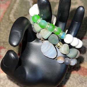 Planet Earth semi precious stone stack